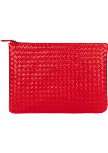 Clutch Kırmızı Portföy El Makyaj Çantası modelleri