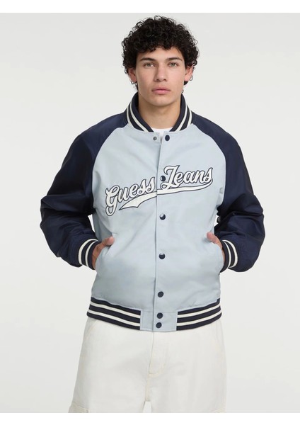 Guess Erkek Mavi Patch Detaylı Bomber Ceket fiyatları