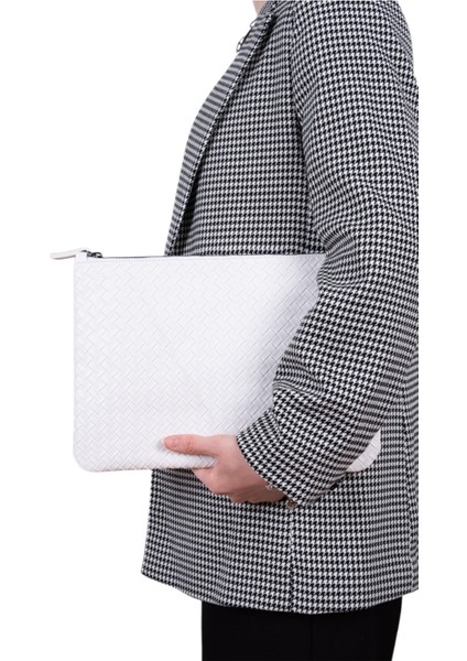 Clutch Beyaz Portföy El Makyaj Çantası fiyatları