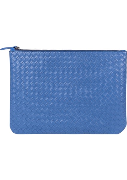 Clutch Mavi Portföy El Makyaj Çantası modelleri