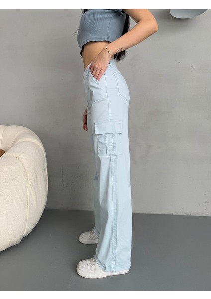 Kadın Kargo Straight Fit Yüksek Bel Geniş Paça Pantolon fiyatları