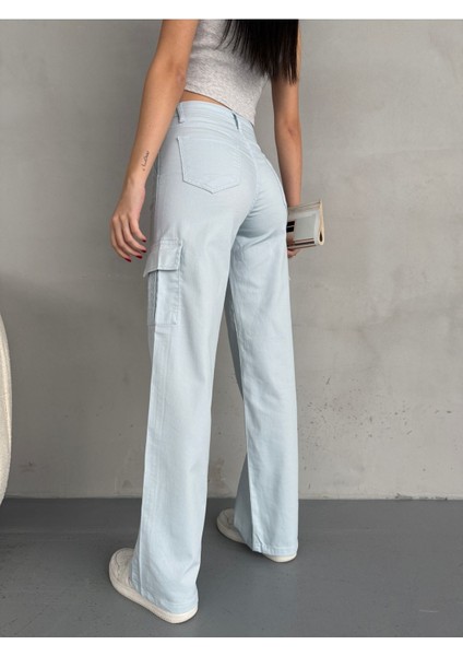 Kadın Kargo Straight Fit Yüksek Bel Geniş Paça Pantolon fırsatları
