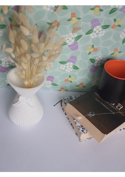 Papyon Detaylı Dekoratif Modern Vazo | 3D Koleksiyon