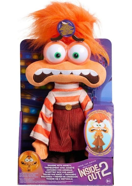 Inside Out 2 Endişe Kaygı Sesli Hareketli Peluş Oyuncak Figürü - 25 cm