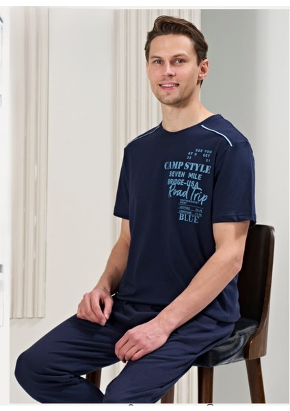 Erkek Poleren Lacıvert Pijama Takım 1742