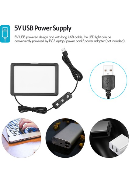USB Video Konferans Işık Seti 5600K Parlaklık Ayarlı 180° Dönebilen (Yurt Dışından) indirimleri