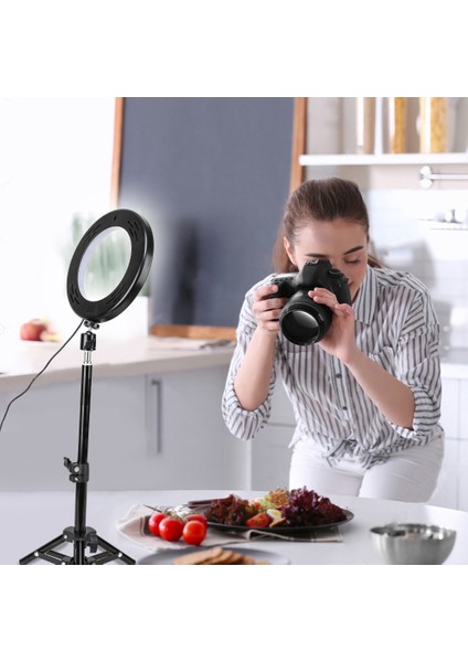 8 Inç Masaüstü LED Çember Işığı 3 Aydınlatma Modu Parlaklık Ayarlanabilir (Yurt Dışından) indirimleri