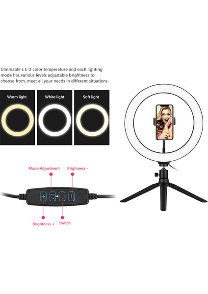 Lopicca 10 Inç Dairesel Canlı Doldurma Işığı Ark Pan-Tilt-Zoom Işığı (Yurt Dışından) fırsatları