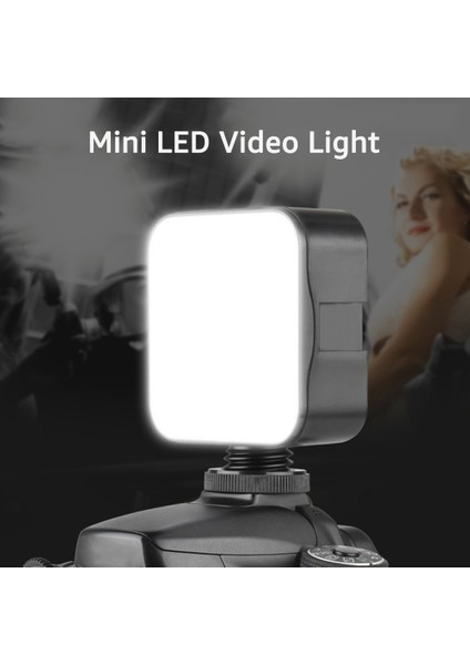 Mini LED Video Işığı 6500K Parlaklık Ayarlanabilir 5W Dslr Kameraya Uyumlu (Yurt Dışından)