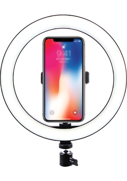 260MM Parlaklığı Ayarlanabilen Cep Telefonu Tutucu ile LED Halka Işığı (Yurt Dışından)