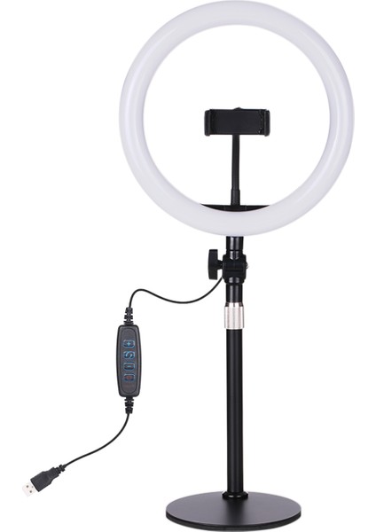 10.2 Inç Yuvarlak Si Işığı USB ile Güçlendirilen 3 Seviyeli Ayararlanabilir Parlaklık 3 Renk Sıcaklığı Değişen (Yurt Dışından) modelleri