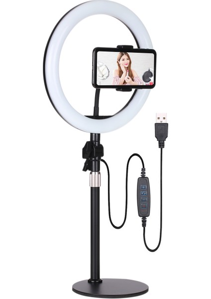 10.2 Inç Yuvarlak Si Işığı USB ile Güçlendirilen 3 Seviyeli Ayararlanabilir Parlaklık 3 Renk Sıcaklığı Değişen (Yurt Dışından) fırsatları