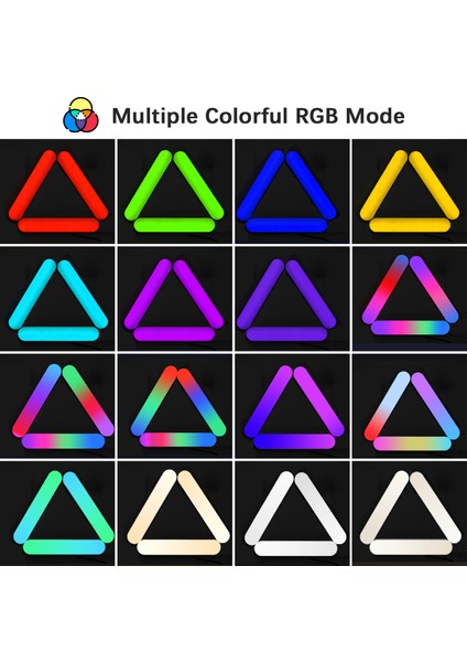 V8 Katlanabilir 3 Panelli LED Rgb Video Işığı Iki Renkli 3000K - 6500K Parlaklık Ayarlı (Yurt Dışından) indirimleri