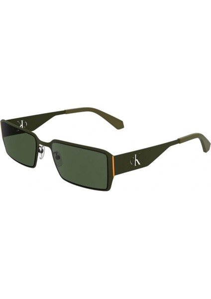 Ckj 24206S 309 56 Unisex Dikdörtgen Yeşil Metal Güneş Gözlüğü