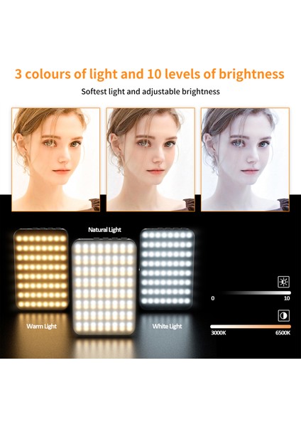 Manyetik LED Video Işığı 3000K - 6500K Parlaklık Ayarlanabilir Gömülü (Yurt Dışından) fiyatları