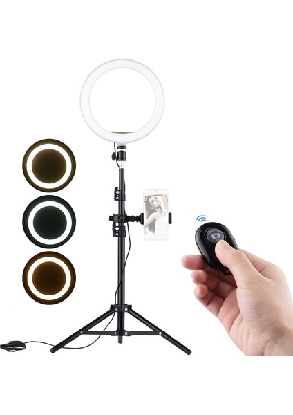 10 Inç LED Halka Işığı 3 Aydınlatma Modu Aydınlatma Seviyesi Ayarlanabilir (Yurt Dışından) modelleri