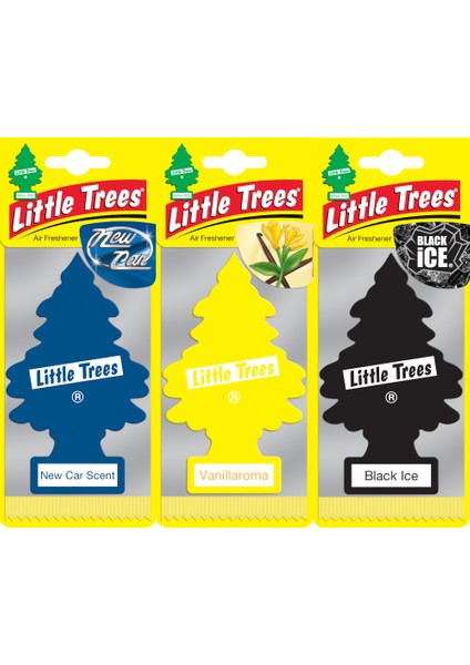 Asma Koku 3'lü Vanilya, Y.araba, Siyah Buz Karışık Set