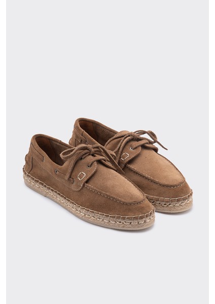 Mako Taba Deri Süet Kadın Espadril Makosen