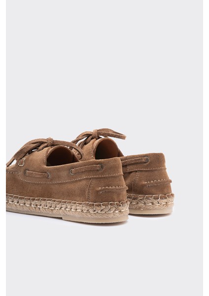 Mako Taba Deri Süet Kadın Espadril Makosen