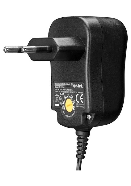 3V 4.5V 5V 6V 7.5V 9V 12V 1A 12W Ac / Dc Universal Adaptör SL-128C