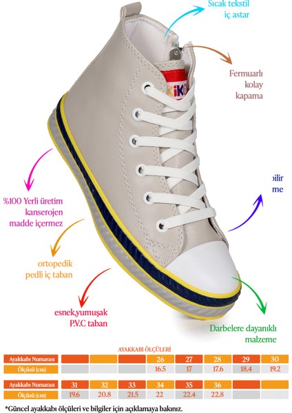 Pant Günlük Bağcıklı Fermuarlı Erkek Çocuk Spor Ayakkabı