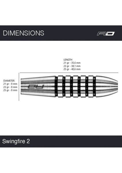 Flightmasters Swingfire 2 % 80 Tungsten Çelik Uçlu Dart Oku modelleri