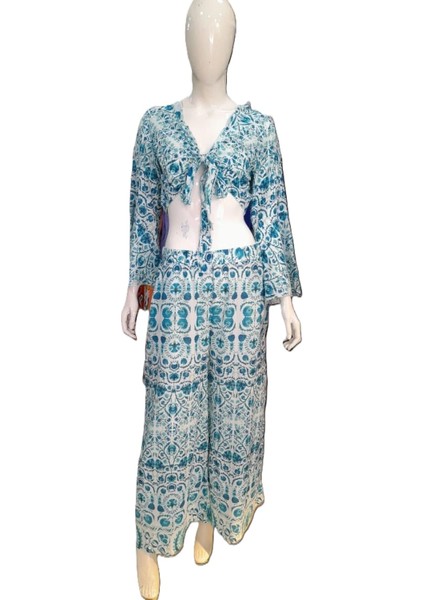 Croplu Bolero Pantolon Takım