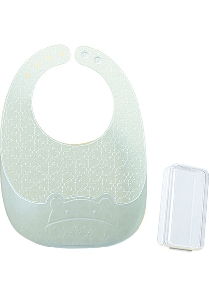 Süper Yumuşak Silikon + Nano Gümüş Bebek Önlüğü Gıda Kırıntı Yakalayıcı Saklama Kutulu Ayarlanabilir Yürümeye Başlayan Çocuk Yeme Önlüğü St-Bebek Mavisi (Yurt Dışından)