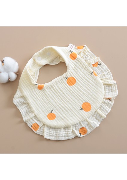 Ins Tarzı Salya Akan Havlu Altı Kat Gazlı Bez U Şeklinde Önlük Fırfır Kenarı Tükürme Önleyici Havlu Pamuk Bir Kategori (Yurt Dışından)