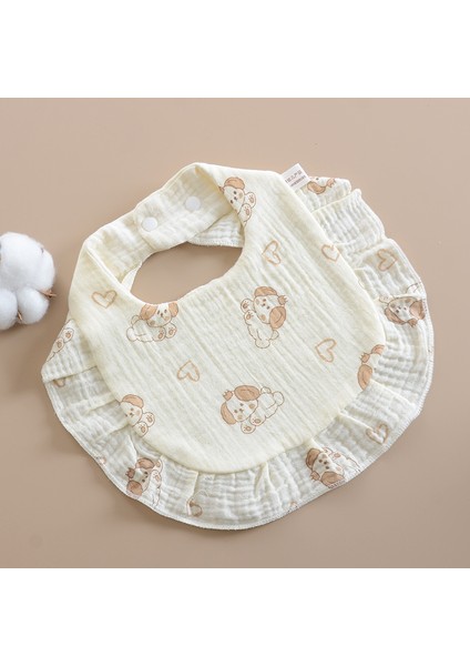 Ins Tarzı Salya Akan Havlu Altı Kat Gazlı Bez U Şeklinde Önlük Fırfır Kenarı Tükürme Önleyici Havlu Pamuk Bir Kategori (Yurt Dışından)