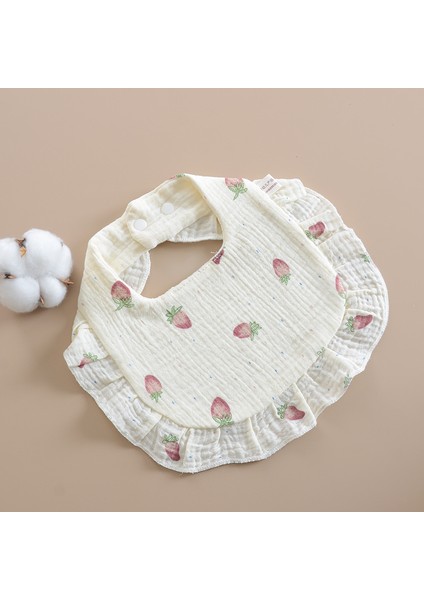 Ins Tarzı Salya Akan Havlu Altı Kat Gazlı Bez U Şeklinde Önlük Fırfır Kenarı Tükürme Önleyici Havlu Pamuk Bir Kategori (Yurt Dışından)