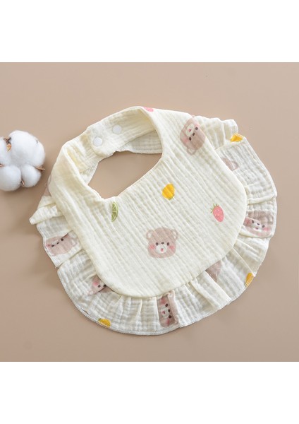 Ins Tarzı Salya Akan Havlu Altı Kat Gazlı Bez U Şeklinde Önlük Fırfır Kenarı Tükürme Önleyici Havlu Pamuk Bir Kategori (Yurt Dışından)