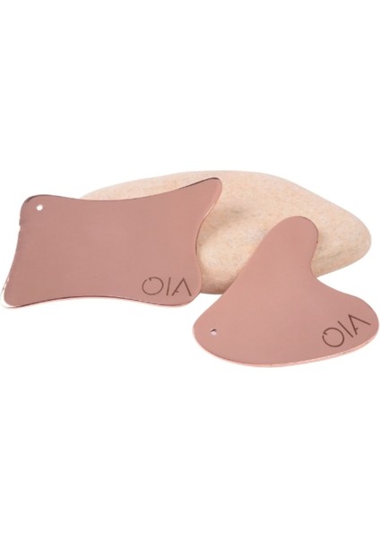 Bakır Gua Sha Anti Aging Etkili 2'li Set | Çatlamaz | Kırılmaz | Garantili | Yüz & Tüm Vücut