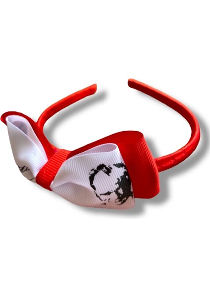 23 Nisan Türk Bayrağı Atatürk Fiyonk Kız Çocuk Kaliteli Grogren Kurdele Taç