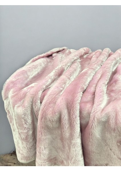 Samur Pembe Orta Tüylü Suni Kürk Peluş Kumaş 100 x 160 cm | Dekoratif ve Yumuşak Doku