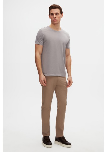 Bej Armürlü Chino Pantolon