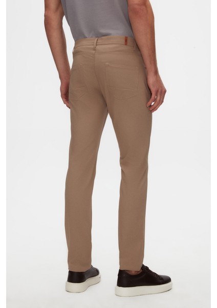 Bej Armürlü Chino Pantolon