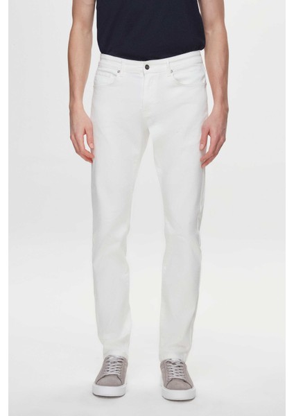 Ds Damat Slim Fit Ekru Gabardin Denim Pantolon