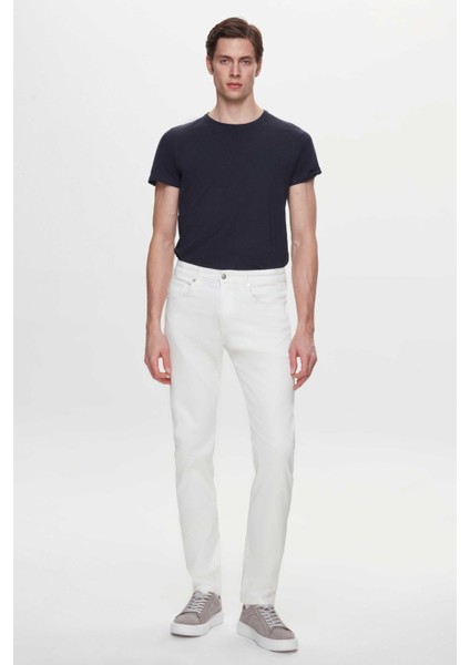 Ds Damat Slim Fit Ekru Gabardin Denim Pantolon