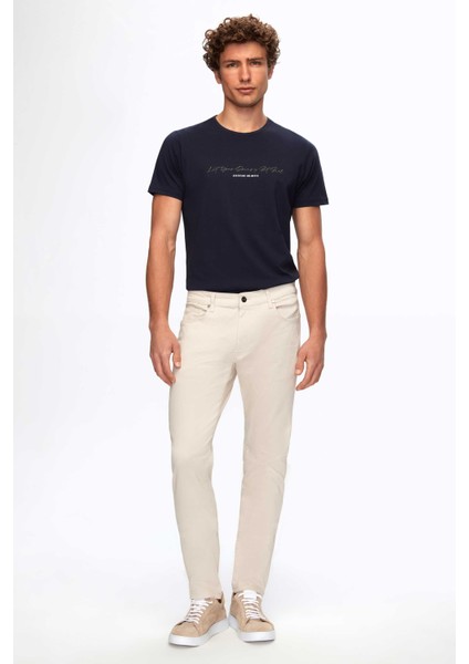 Ds Damat Slim Fit Taş Gabardin Denim Pantolon