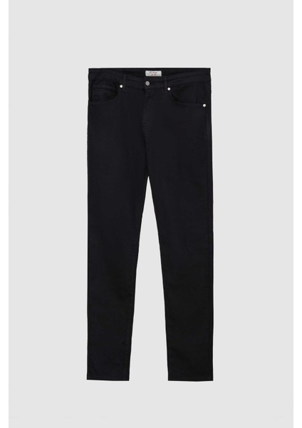 Ds Damat Slim Fit Siyah Gabardin Denim Pantolon