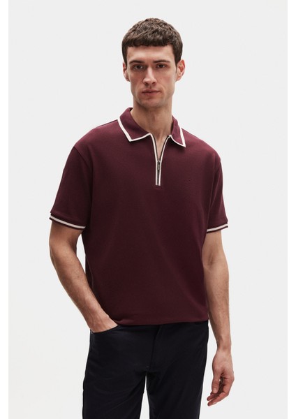 Regular Fit Mürdüm Düz T-Shirt 4HC142991002M fiyatları