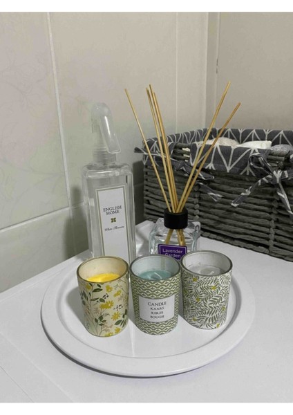 6'lı Metal Yuvarlak Çay, Kahve, Pasta Servis Tepsisi Dekoratif Sunum Tepsisi Beyaz 24 cm modelleri