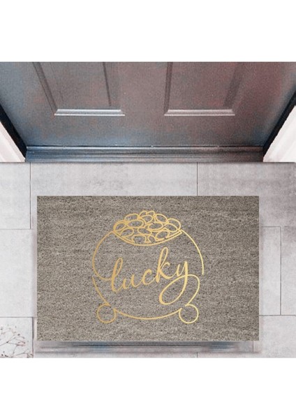 Kapı Önü Paspası Dekoratif Dijital Baskı Lucky P-2362