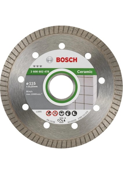 Best Serisi Seramik Için Extra Temiz Kesim Turbo Segman Elmas Kesme Diski 115 mm