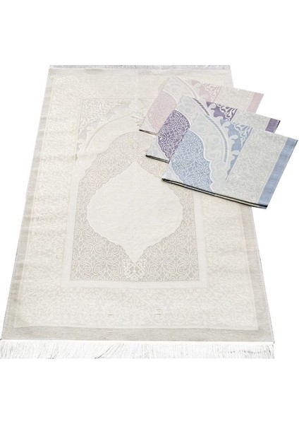 Kadife Kaplı Yasin Kitabı + Seccade + Şal + İnci Tesbih + Asetat Kutu Paket