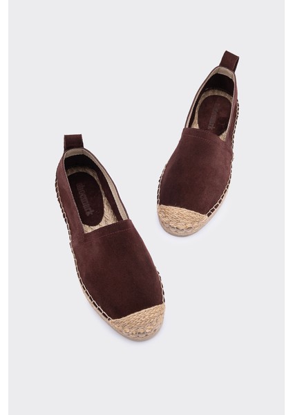Napoli Bordo Süet Deri Kadın Espadril modelleri