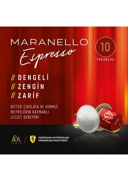 Maranello Espresso Nespresso Uyumlu Alüminyum Kapsül Kahve 20 Kapsül
