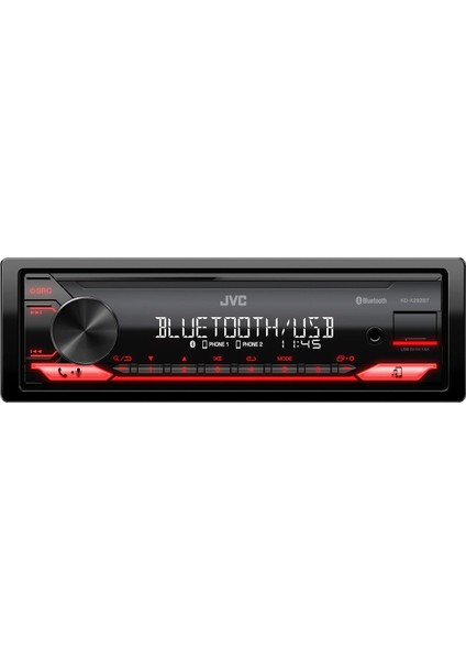KD-X282BT Amfi Çıkışlı Süper Bass Seri Oto Teyp Bluetooth 13 Band Eq USB Aux App Kontrol