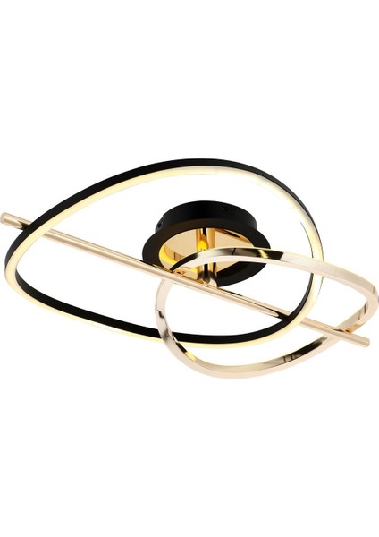 Tuna 2li Plafonyer Avize Gold-Black